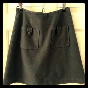 Boden gray felt skirt with pockets